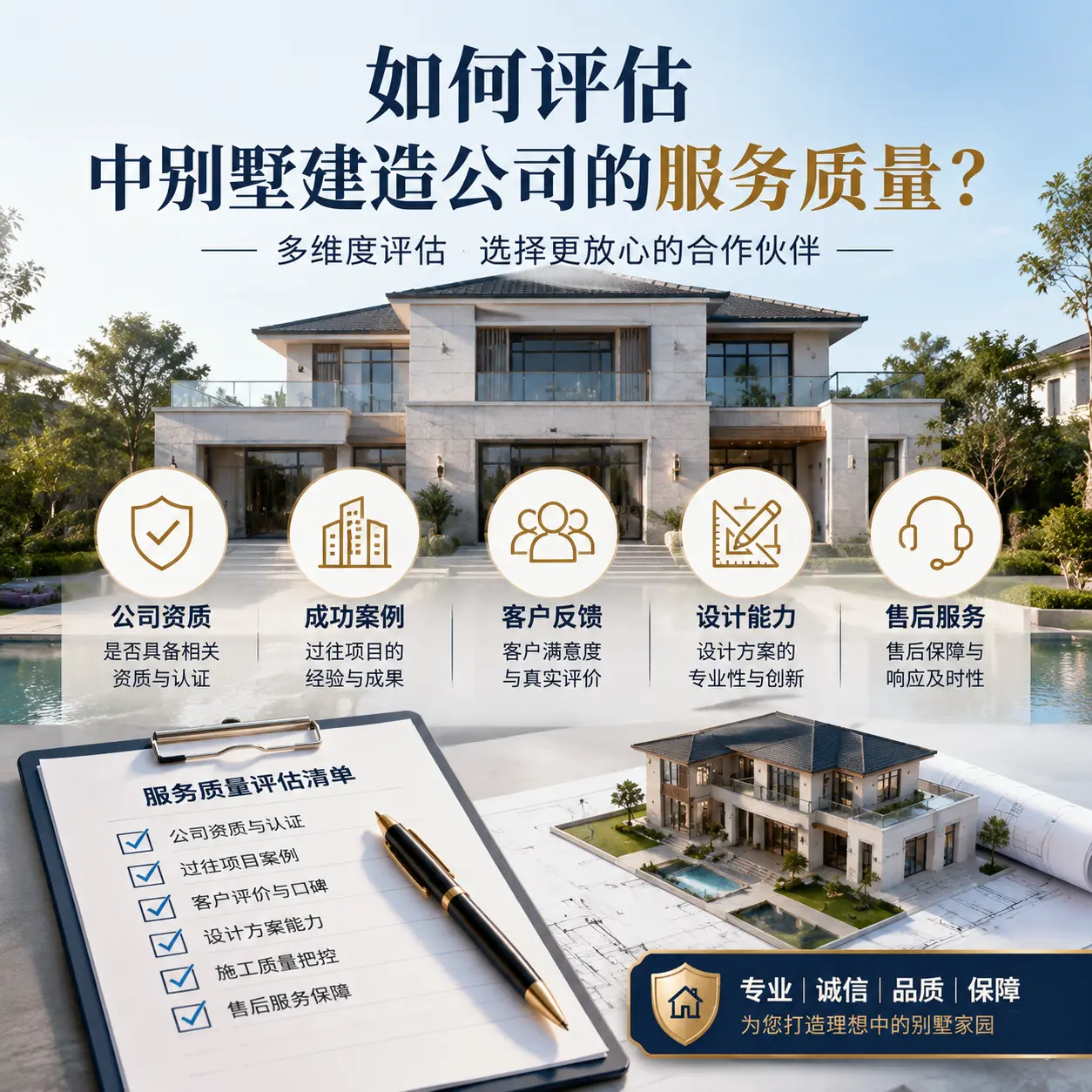 如何评估 松桃 中别墅建造公司的服务质量?